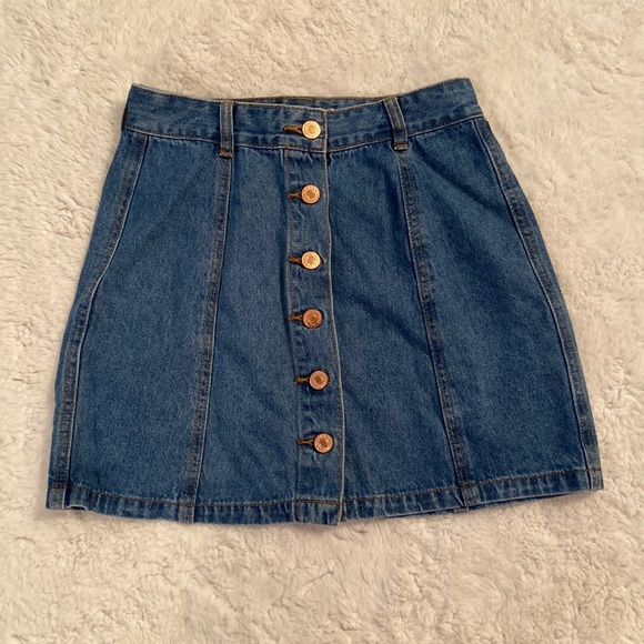 Blue Denim Mini Skirt - Picture 1 of 2